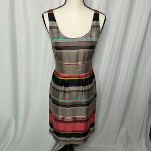 Banana Republic Casey Stripe Silk Sheath Dress. - size 2